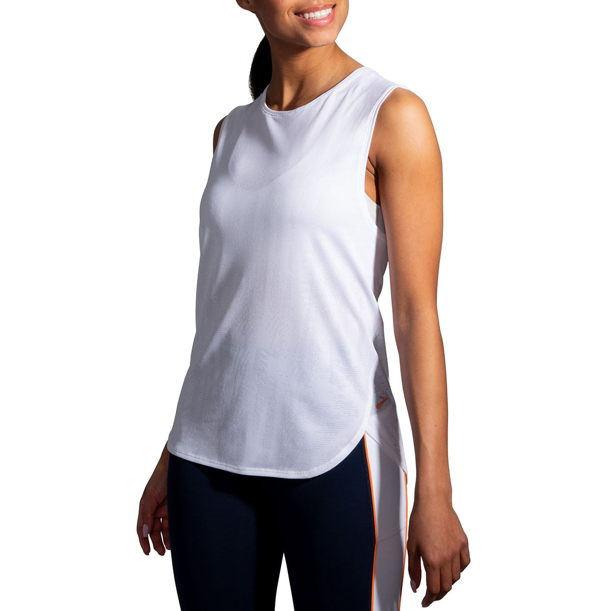 Brooks Spirit Tank — White Jacquard - Nectar — Size Medium — Alternate View 8
