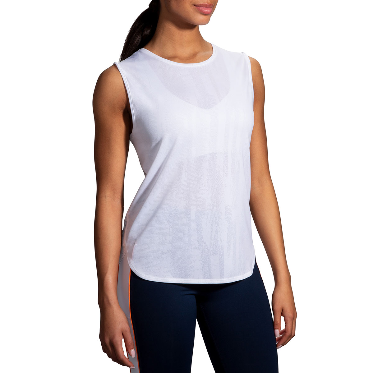 Brooks Spirit Tank — White Jacquard - Nectar — Size Medium — Alternate View 7