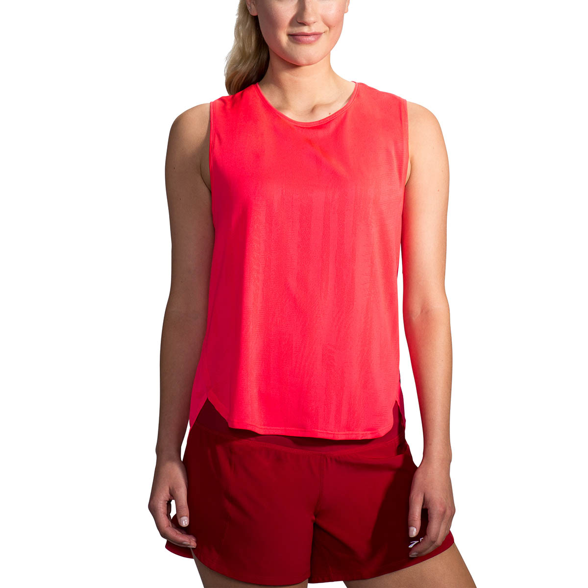 Brooks Spirit Tank — White Jacquard - Nectar — Size Medium — Top View