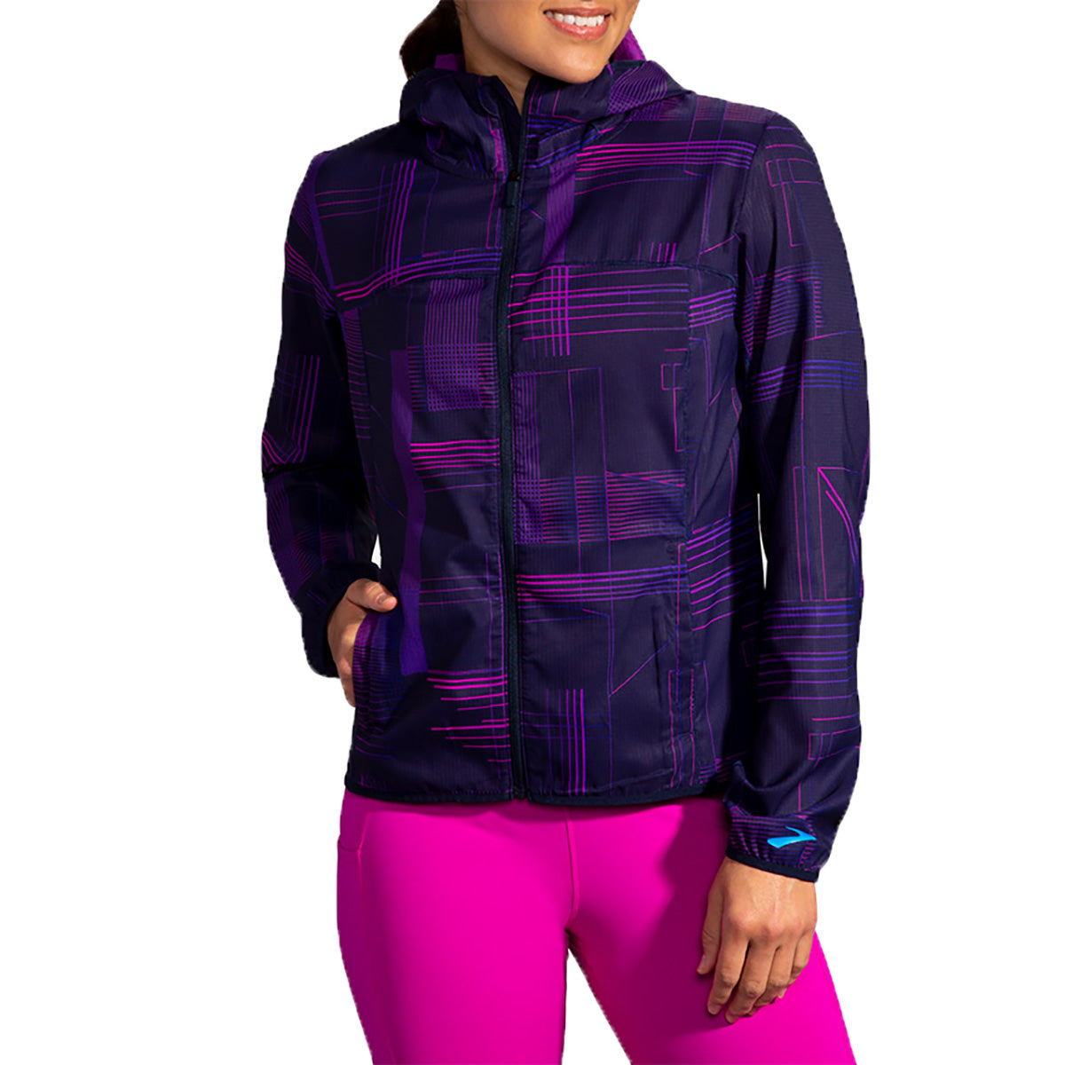 Brooks Canopy Jacket — Sand - Sundial - Blue Lavender — Size Medium — Detail View
