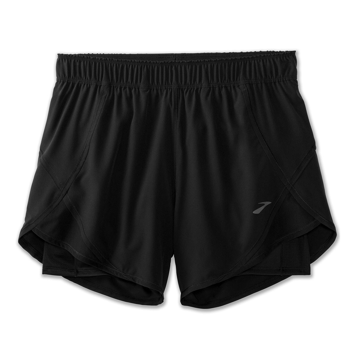Brooks Chaser 5" 2-in-1 Short — Black — Size XSmall — Back View