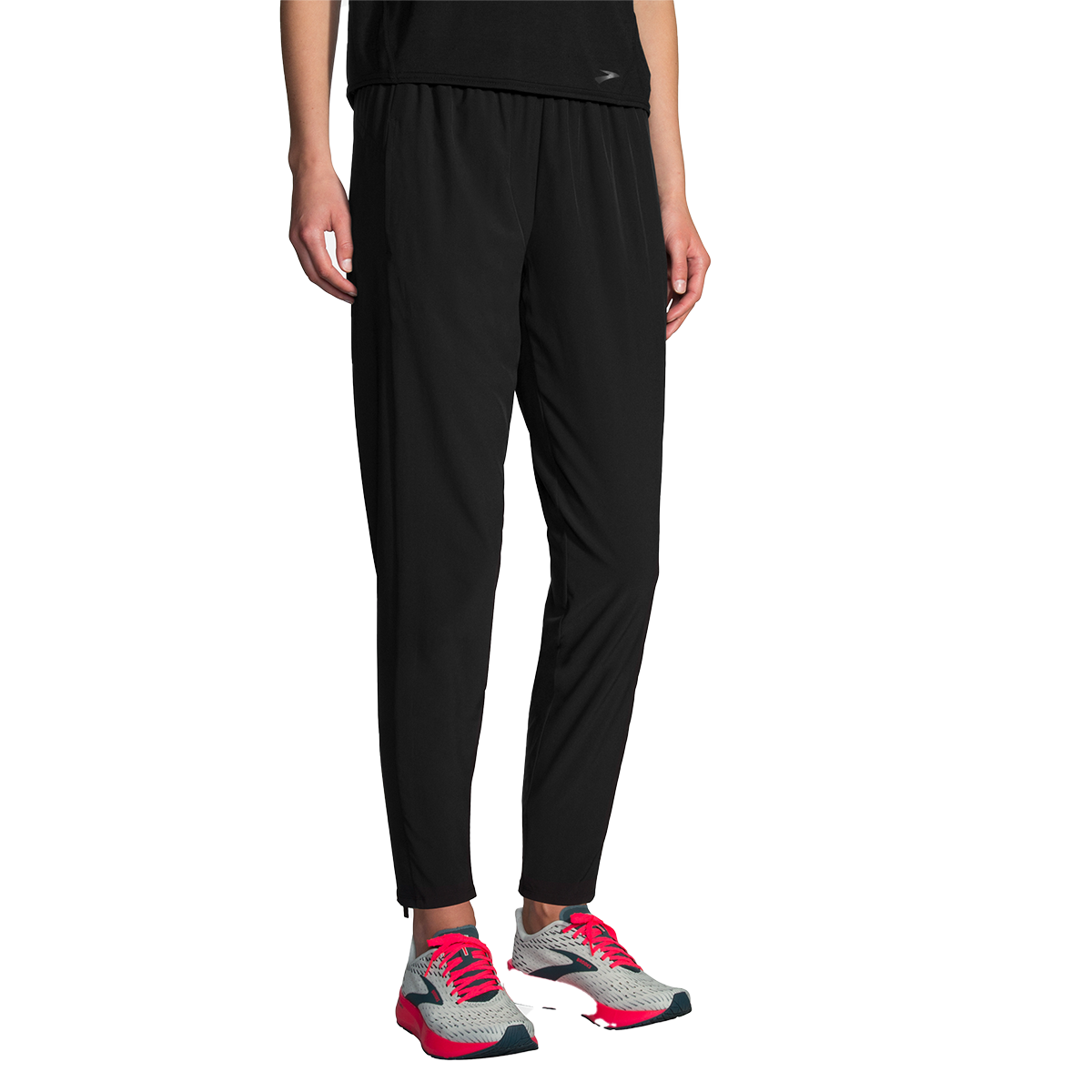 Brooks Shakeout Pant — Black — Size Small — Front View