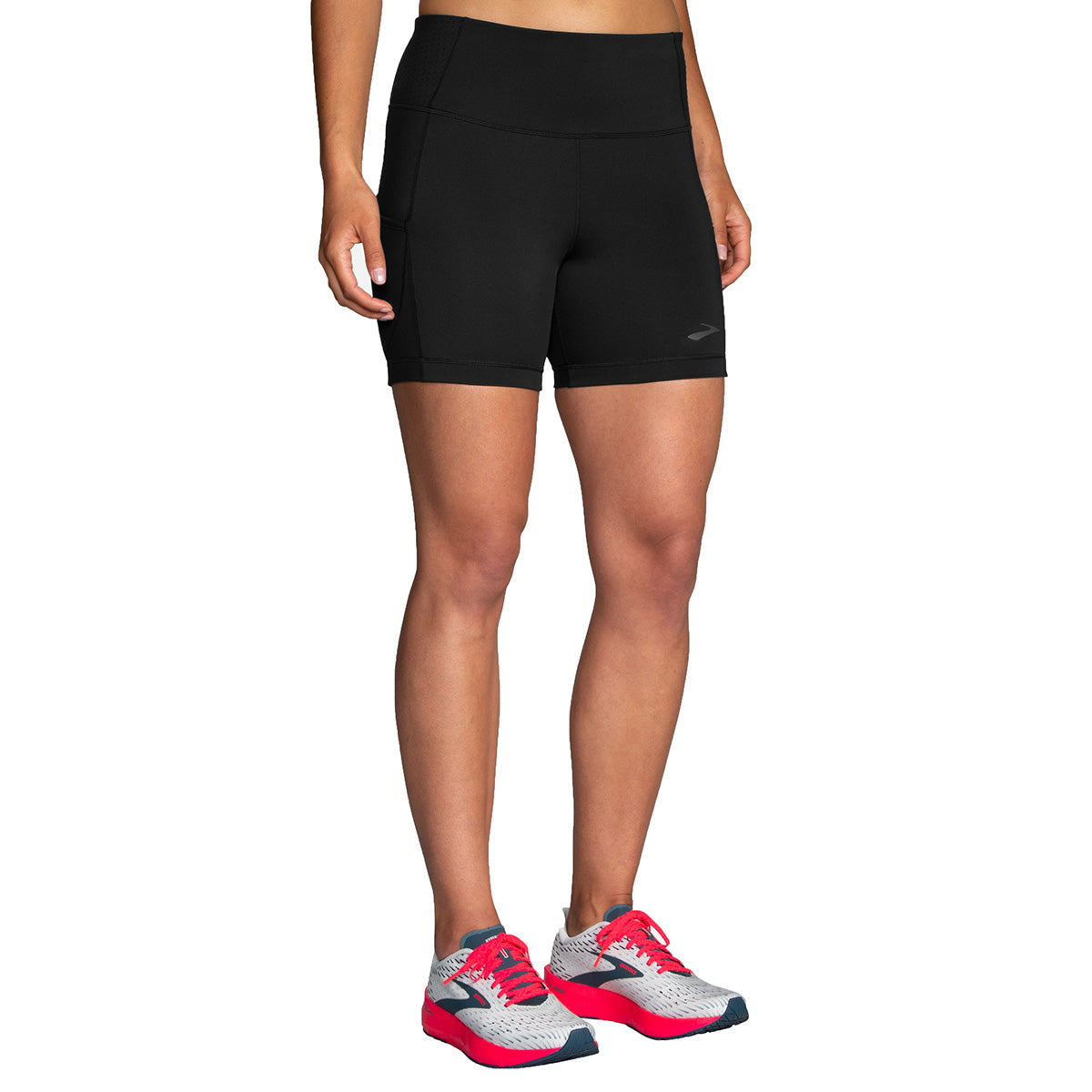 Brooks Method 5" Short — Fluoro Pink — Size Small — Front View