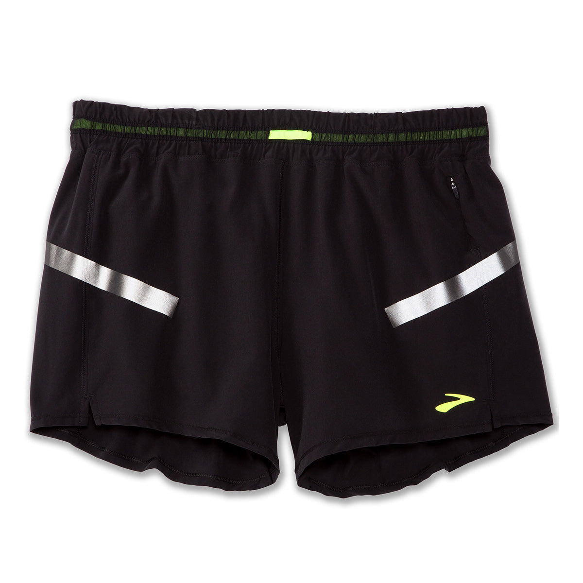 Brooks Carbonite 4" Short — Black - Nightlife — Size Small — Top View