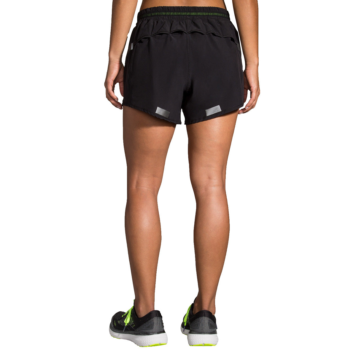 Brooks Carbonite 4" Short — Black - Nightlife — Size Small — Back View