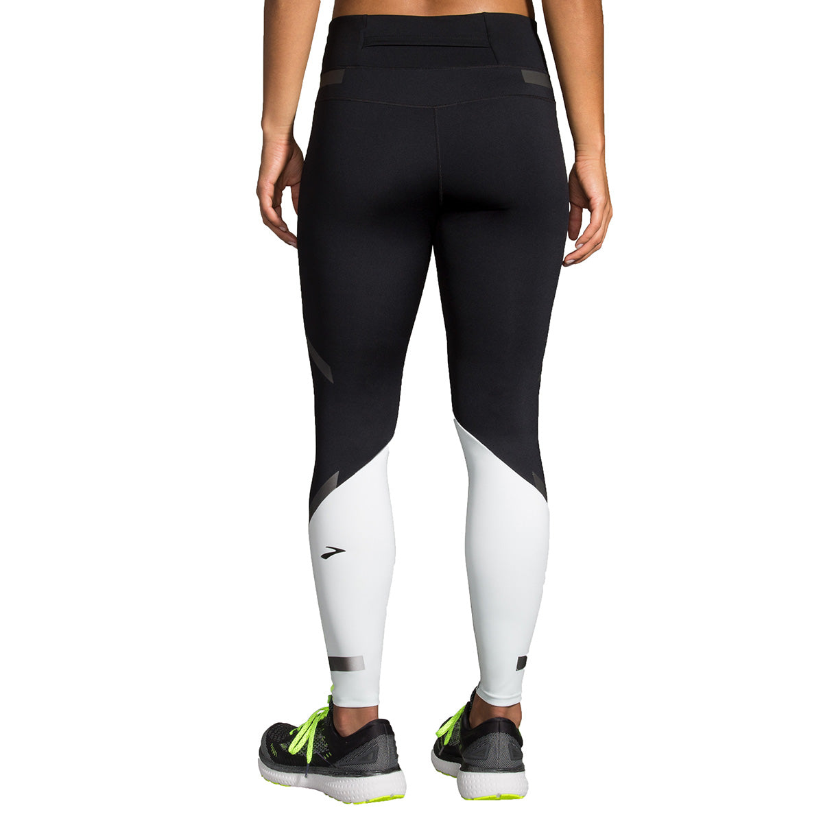 Brooks Carbonite Tight — Black - Icy Grey - Nightlife — Size Small — Back View