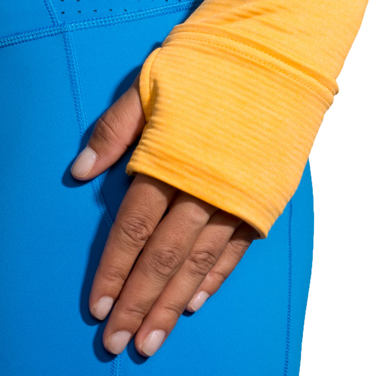 Brooks Notch Thermal Longsleeve — Heather Saffron — Size Small — Top View
