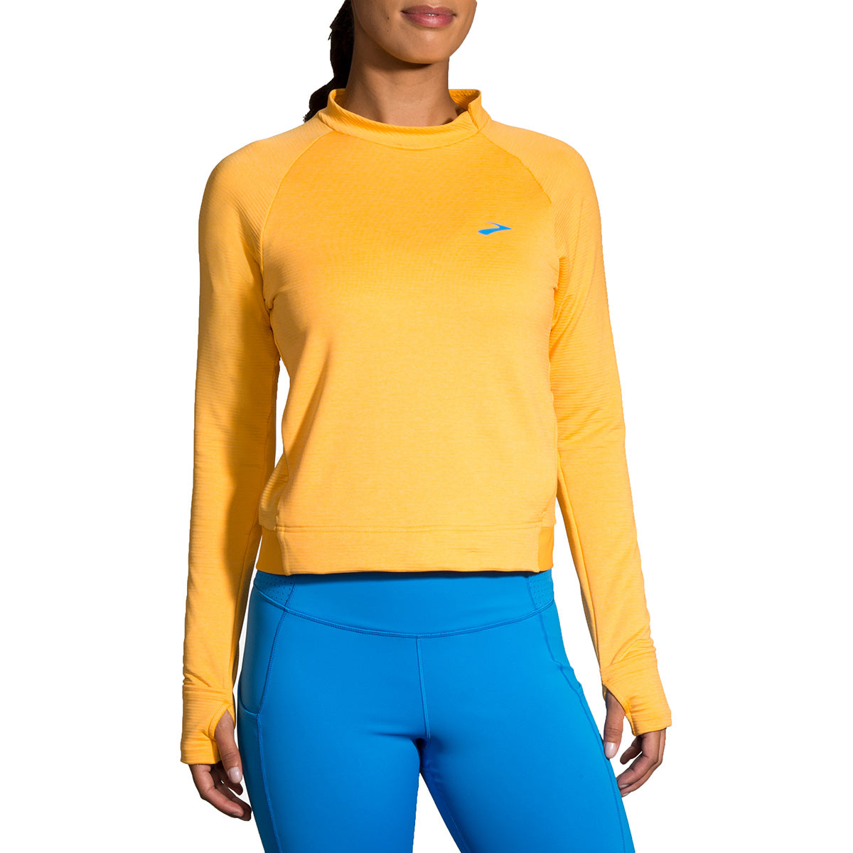 Brooks Notch Thermal Longsleeve — Heather Saffron — Size Small — Front View