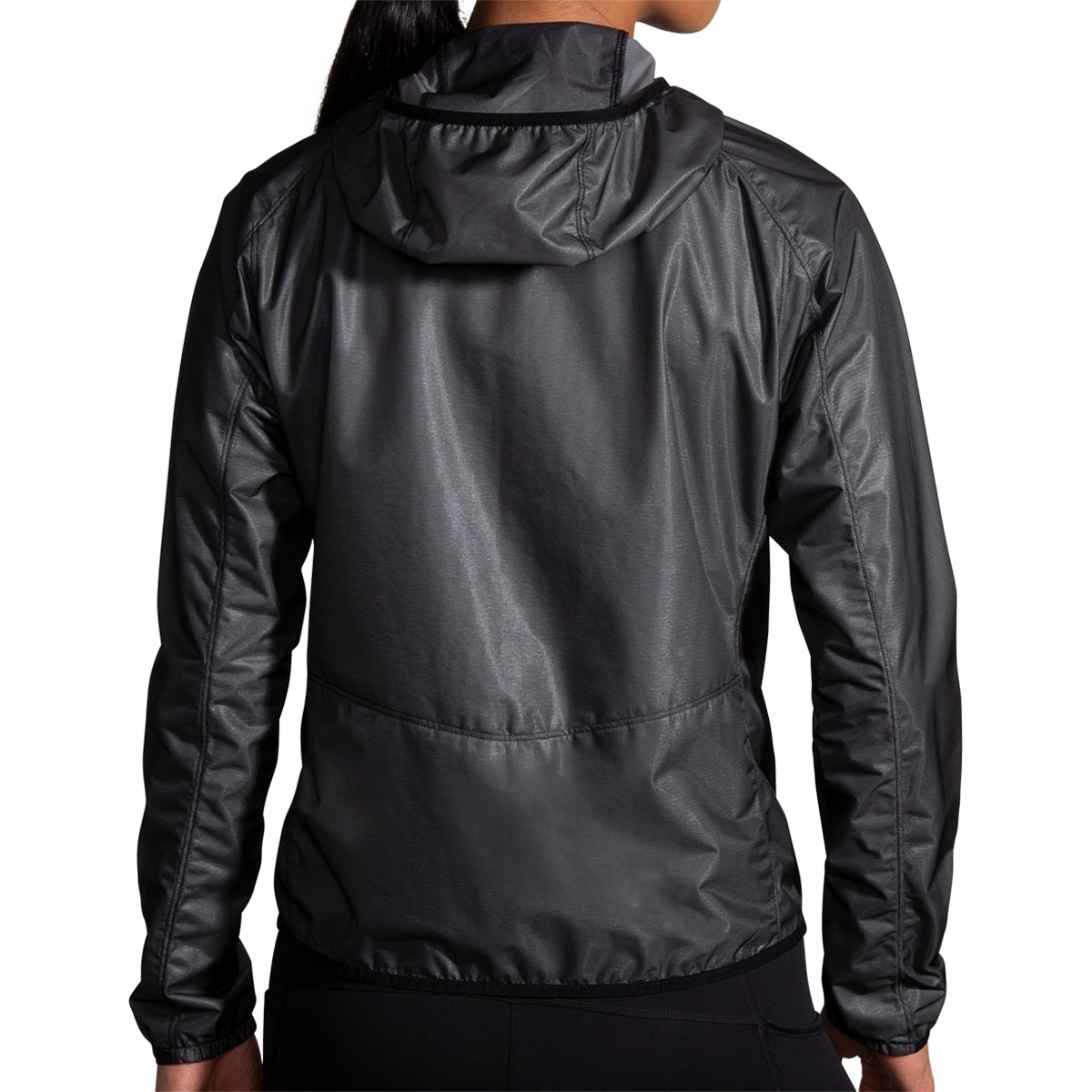 Brooks All Altitude Jacket — Black — Size Medium — Top View