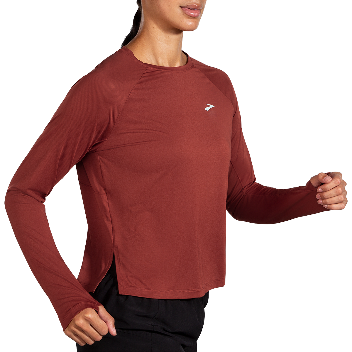 Brooks Sprint Free Longsleeve — Black — Size Small — Detail View