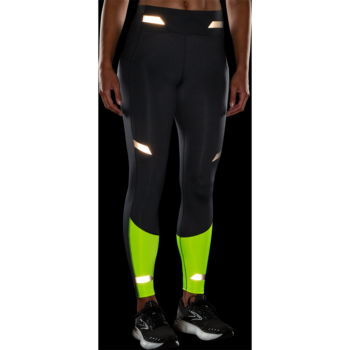 Brooks Run Visible Tight — Asphalt - Nightlife — Size XLarge — Detail View