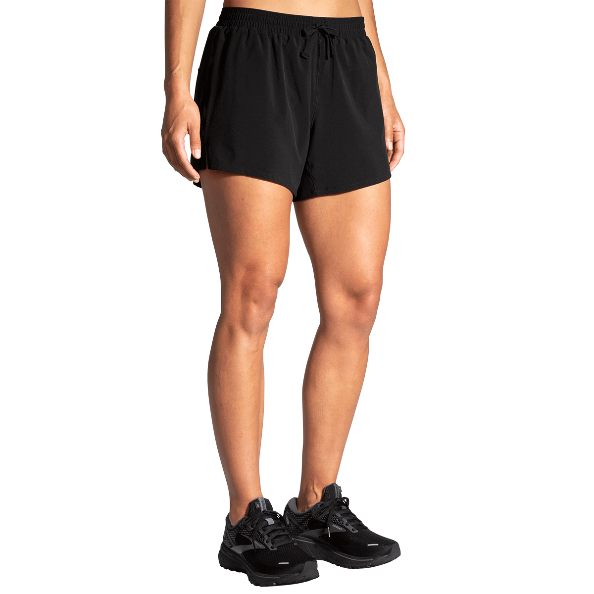Brooks Moment 5" Short — Black — Size XSmall — Front View