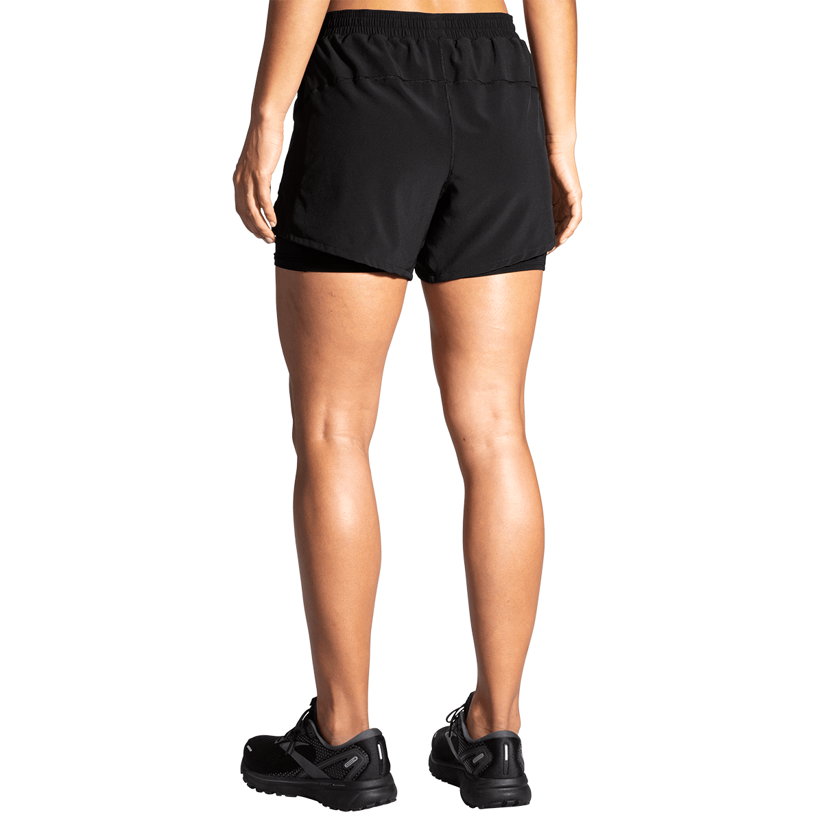 Brooks Moment 5" 2-in-1 Short — Black — Size XSmall — Back View