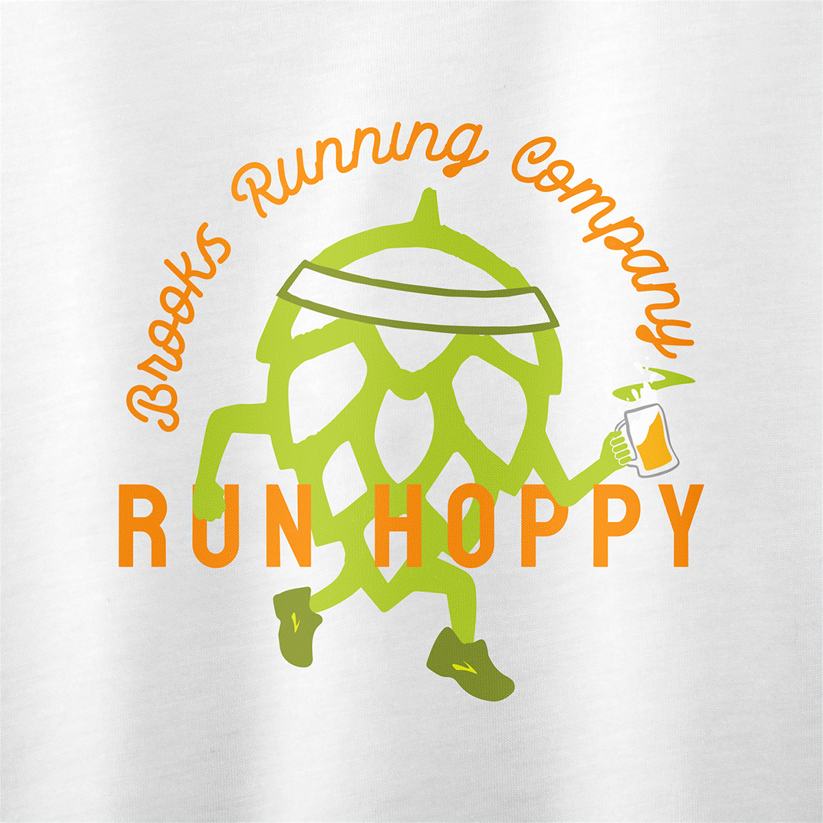 Brooks Run Hoppy Muscle — White — Size Large — Detail View