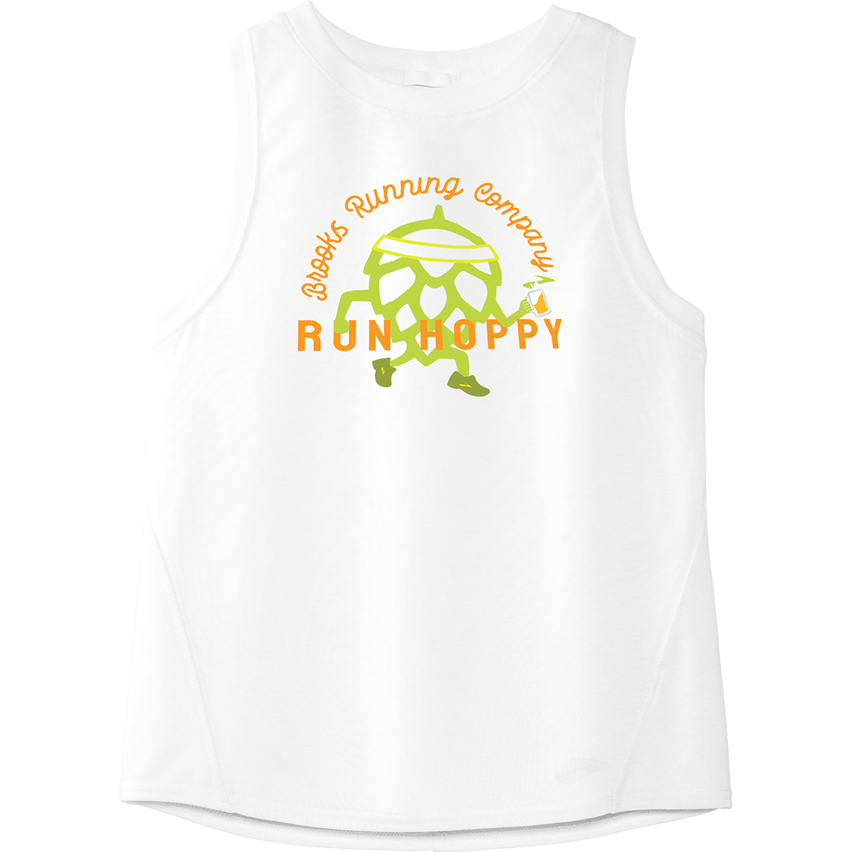 Brooks Run Hoppy Muscle — White — Size Large — Top View