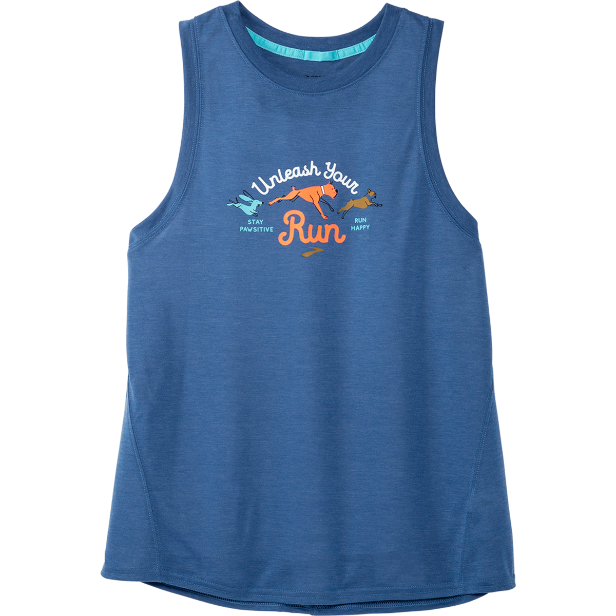 Brooks Dog Days Muscle — Heather Blue — Size Large — Back View