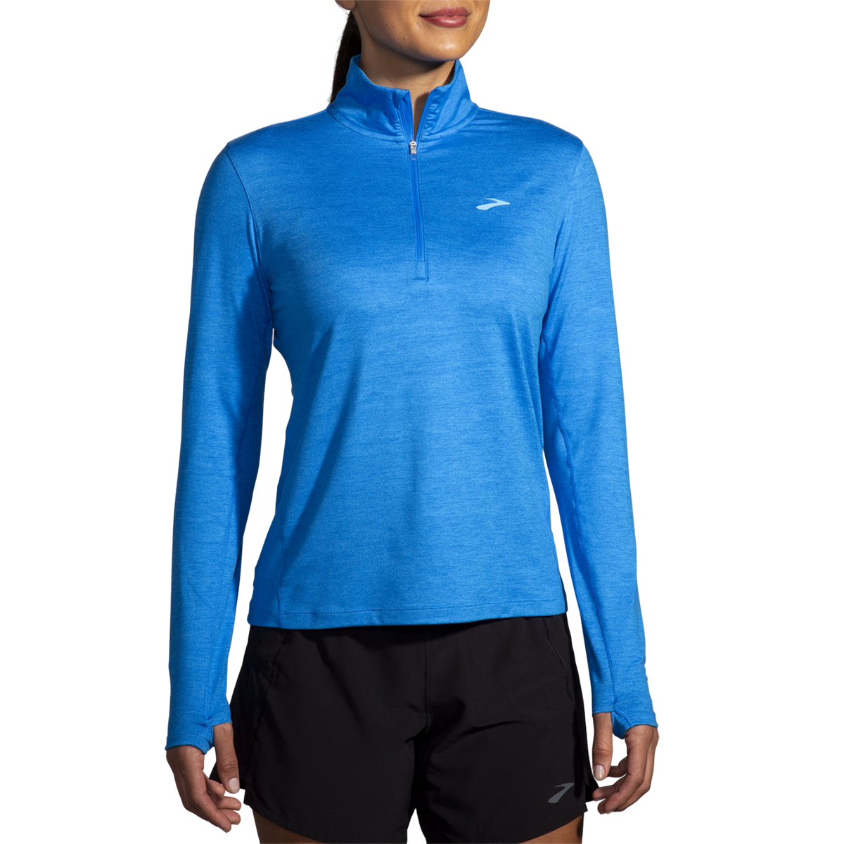 Brooks Dash 1/2 Zip 2.0 — Neo Green — Size XSmall — Front View