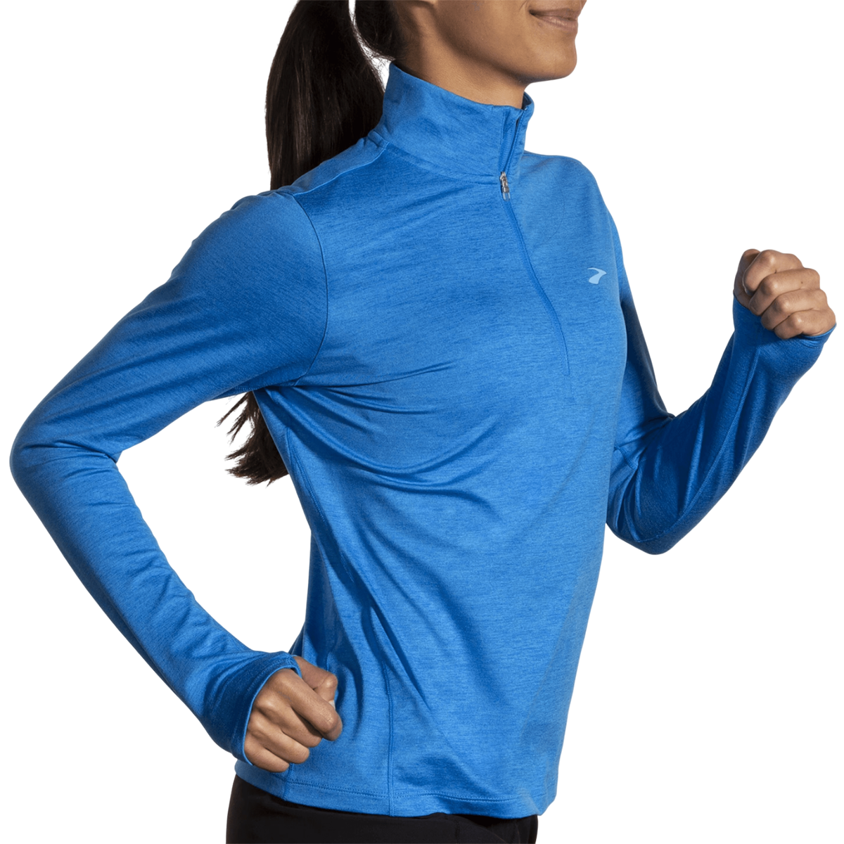 Brooks Dash 1/2 Zip 2.0 — Neo Green — Size XSmall — Side View