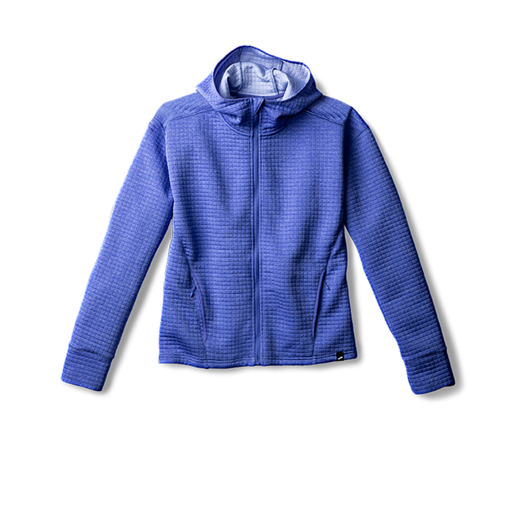 Brooks Activate Midweight Hoodie — Htr Bluebell — Size Small — Top View