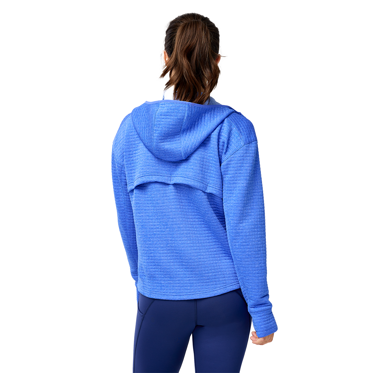 Brooks Activate Midweight Hoodie — Htr Bluebell — Size Small — Side View