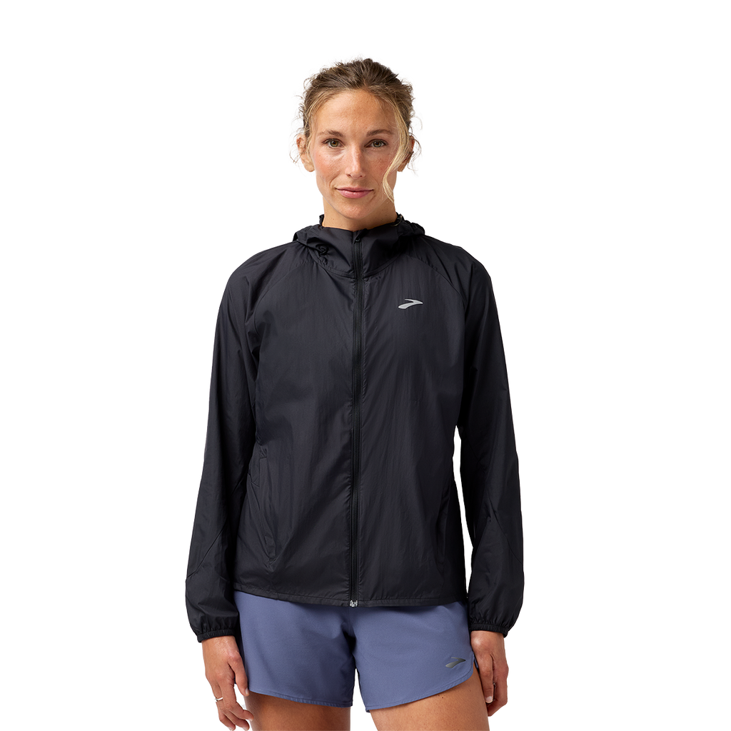 Brooks Canopy Packable Jacket — Black — Size Small — Side View