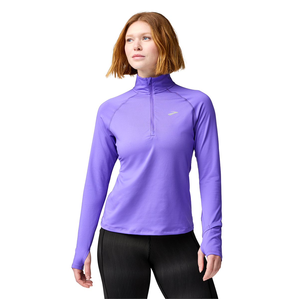 Brooks Dash 1/2 Zip 3.0 — White — Size XSmall — Front View