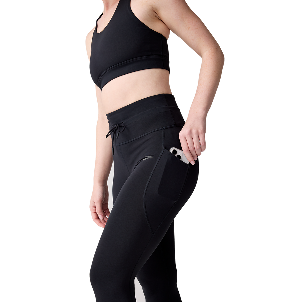 Brooks Luxe Tight — Black — Size XSmall — Lifestyle View
