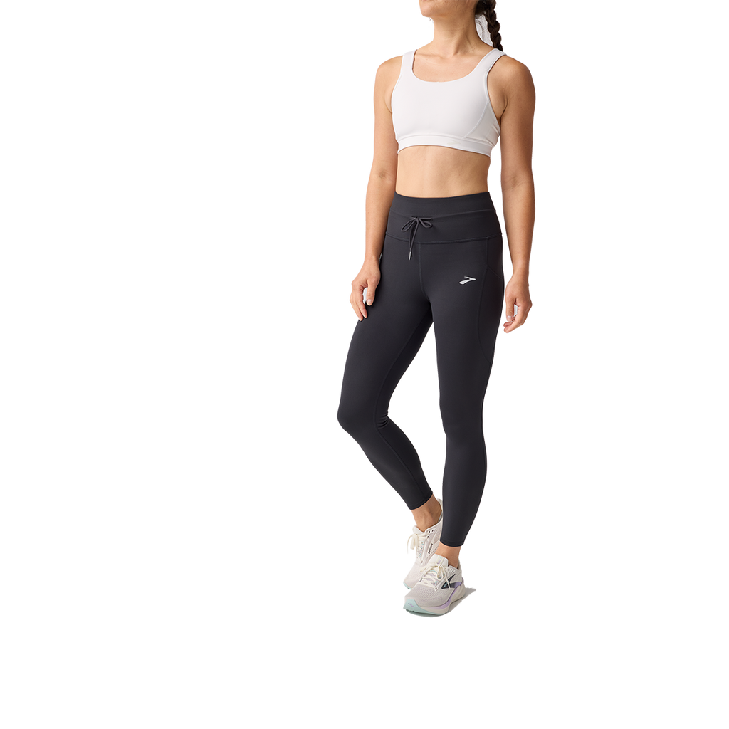 Brooks Luxe Tight — Black — Size XSmall — Top View