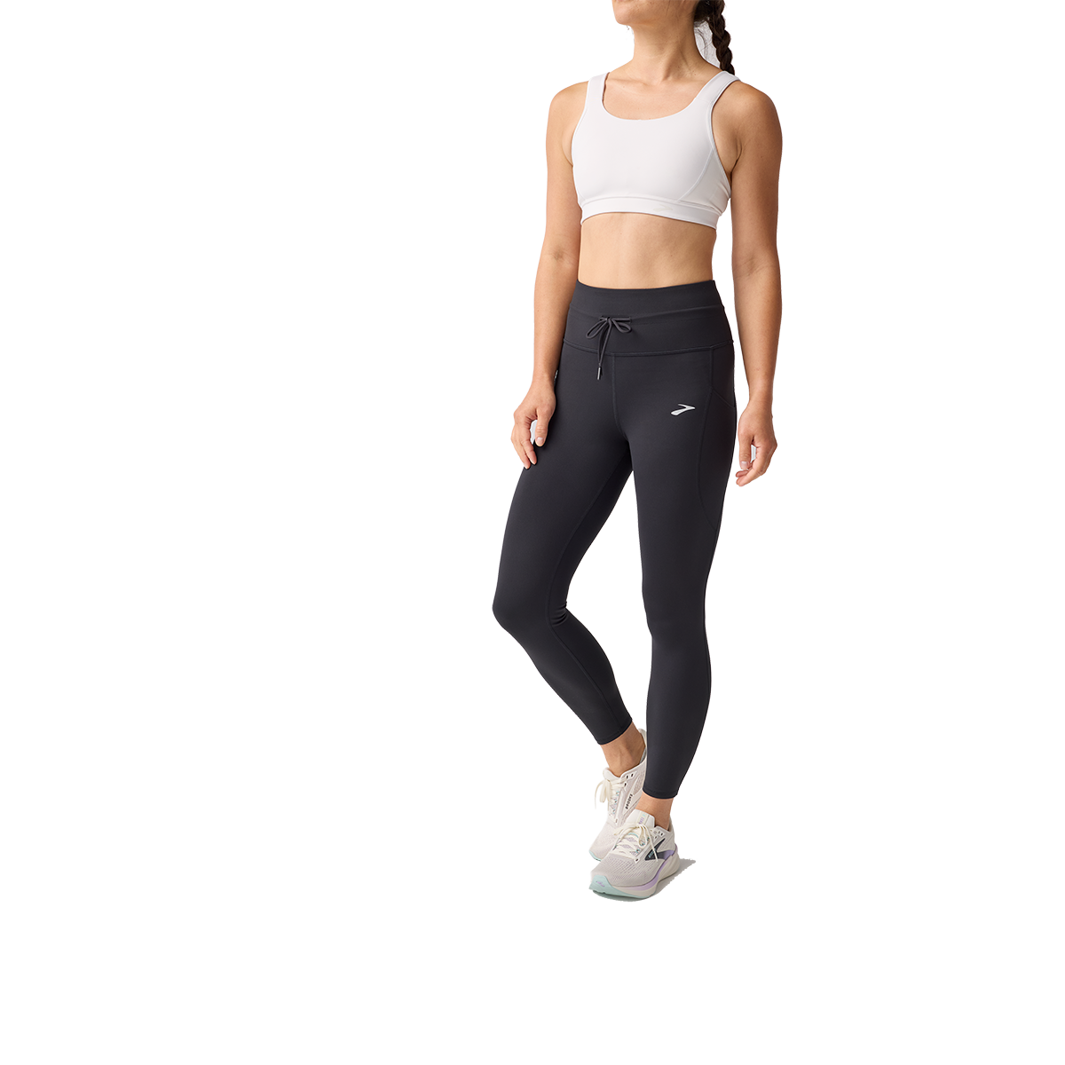 Brooks Luxe Tight — Black — Size XSmall — Top View