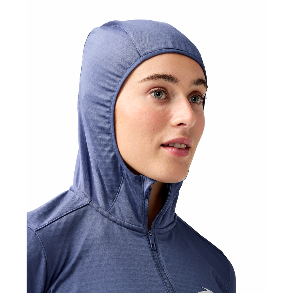 Brooks Notch Thermal Hoodie 3.0 — Black — Size XSmall — Top View