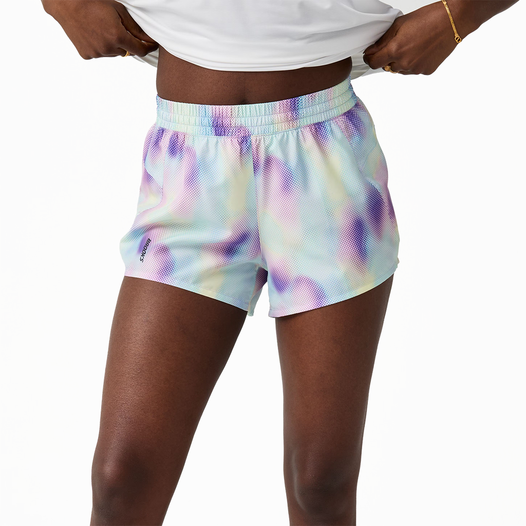 Brooks Dash Short Printed — Euphoryc Halogen — Size XSmall — Front View