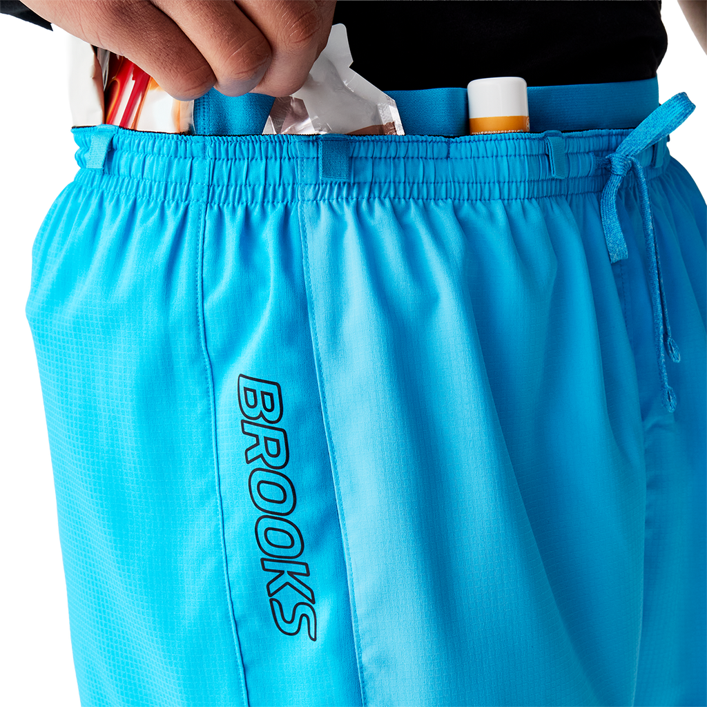 Brooks Cascadia Short — Atomic Blue — Size XSmall — Back View