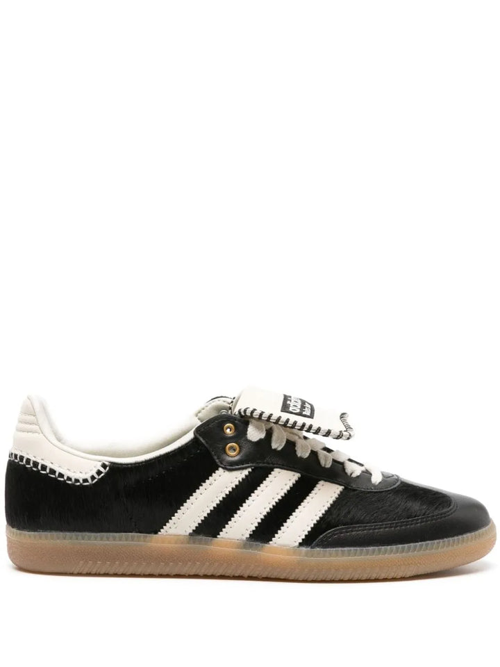 adidas X Wales Bonner Leather Sneakers — Black/White — Size US M 9 - US W 10.5 — Front View