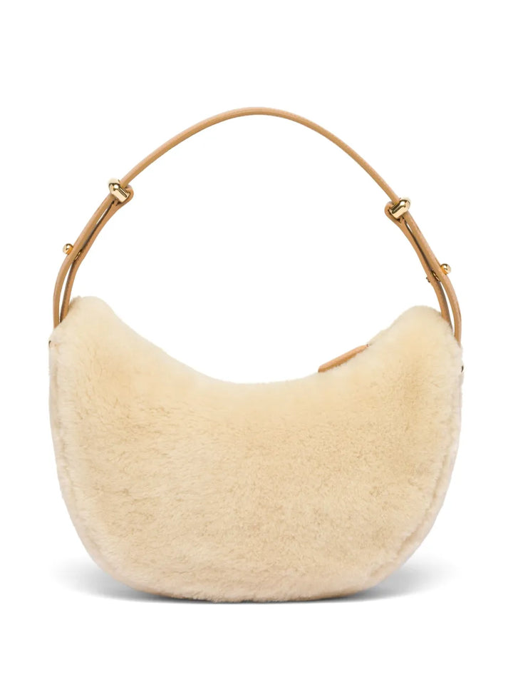 Prada Arque Shearling Shoulder Bag — Same as shown — Size One Size — Back View