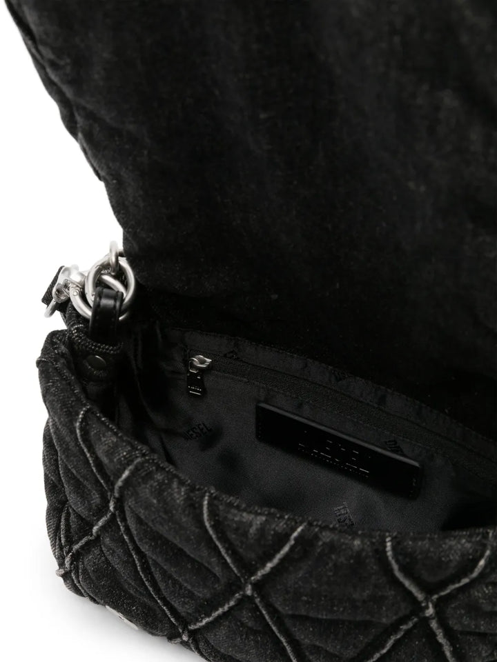 Diesel Small Logo Charm Quilted Denim Bag — Same as shown — Size One Size — Detail View