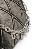 Diesel Small Logo Charm Quilted Denim Bag — Same as shown — Size One Size — Top View