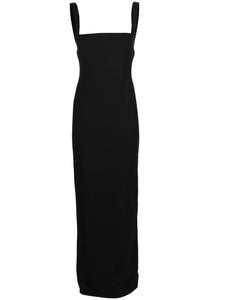 Solace London The Joni Open Back Dress — Black — Size S — Front View