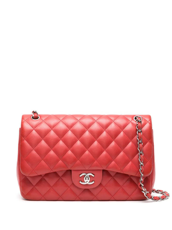 Chanel Pre Owned 2013 2014 Double Flap Jumbo Shoulder Bag — Same as shown — Size One Size — Front View