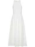 Brunello Cucinelli Pleated Sleeveless Maxi Dress — White — Size XS — Front View