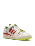 adidas Forum Low The Grinch  Lace-Up Trainers — Cream White/Poppy Red/Lime Green — Size US M 8.5 - US W 10 — Side View