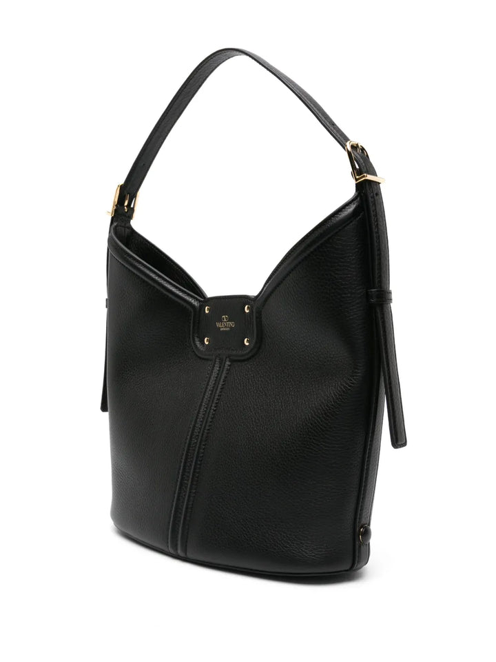 Valentino Garavani Vlogo Leather Shoulder Bag — Same as shown — Size One Size — Back View
