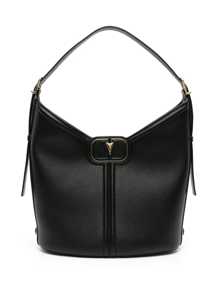 Valentino Garavani Vlogo Leather Shoulder Bag — Same as shown — Size One Size — Front View