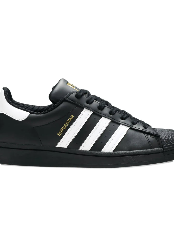 adidas Superstar Sneakers — Black — Size US M 11.5 - US W 13 — Side View