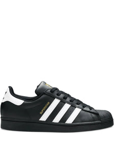 adidas Superstar Sneakers — Black — Size US M 11.5 - US W 13 — Front View