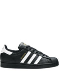 adidas Superstar Sneakers — Black — Size US M 11.5 - US W 13 — Front View