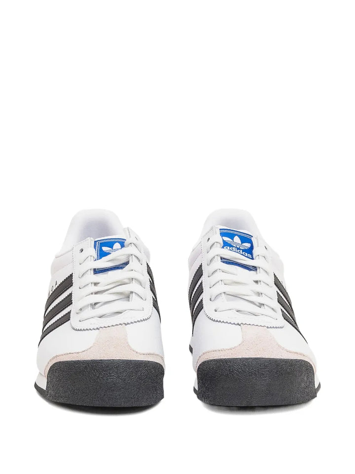 adidas Samoa Three-Stripe Sneakers — White — Size US M 9 - US W 10.5 — Top View