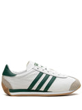 adidas Country White/Green Sneakers — White/Dark Green — Size US M 9.5 - US W 11 — Front View