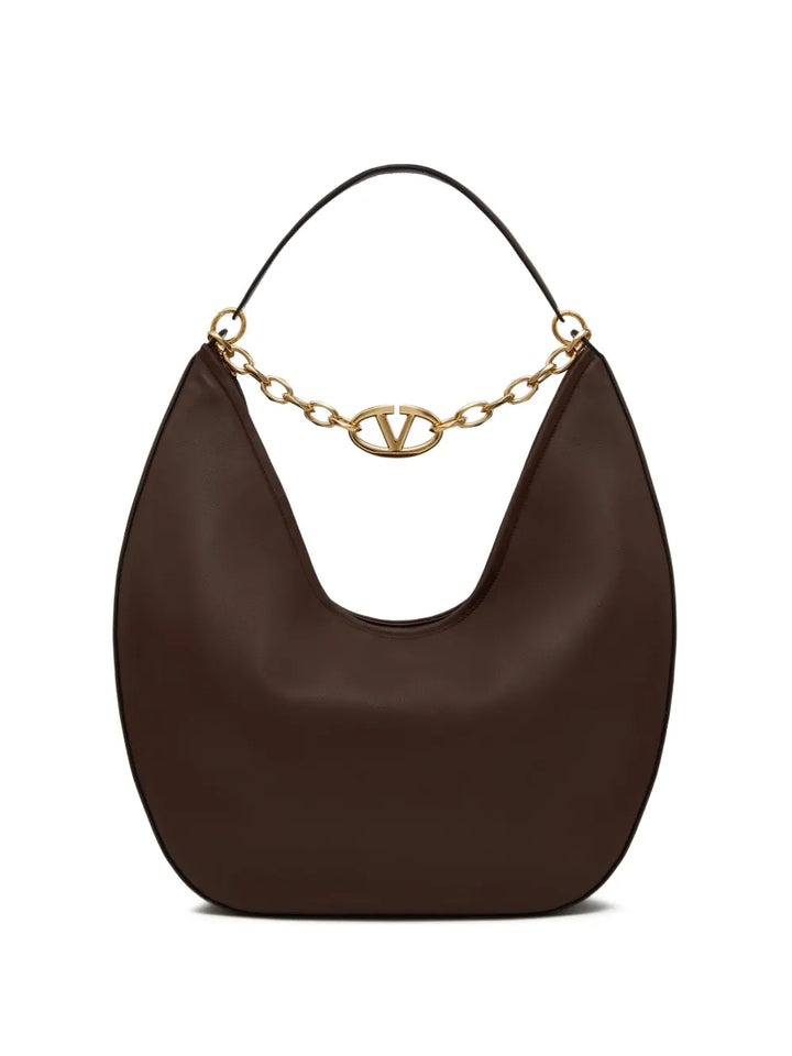 Valentino Garavani Maxi Vlogo Moon Hobo Bag — Same as shown — Size One Size — Front View