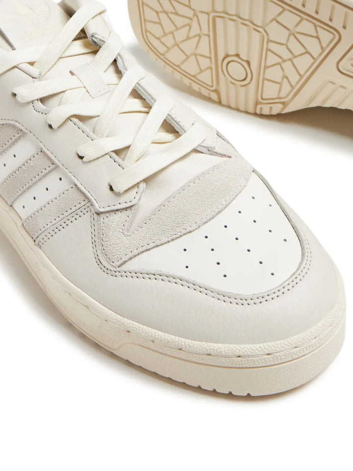 adidas Rivalry 86 Lace-Up Sneakers — White/Beige — Size US M 9.5 - US W 11 — Side View