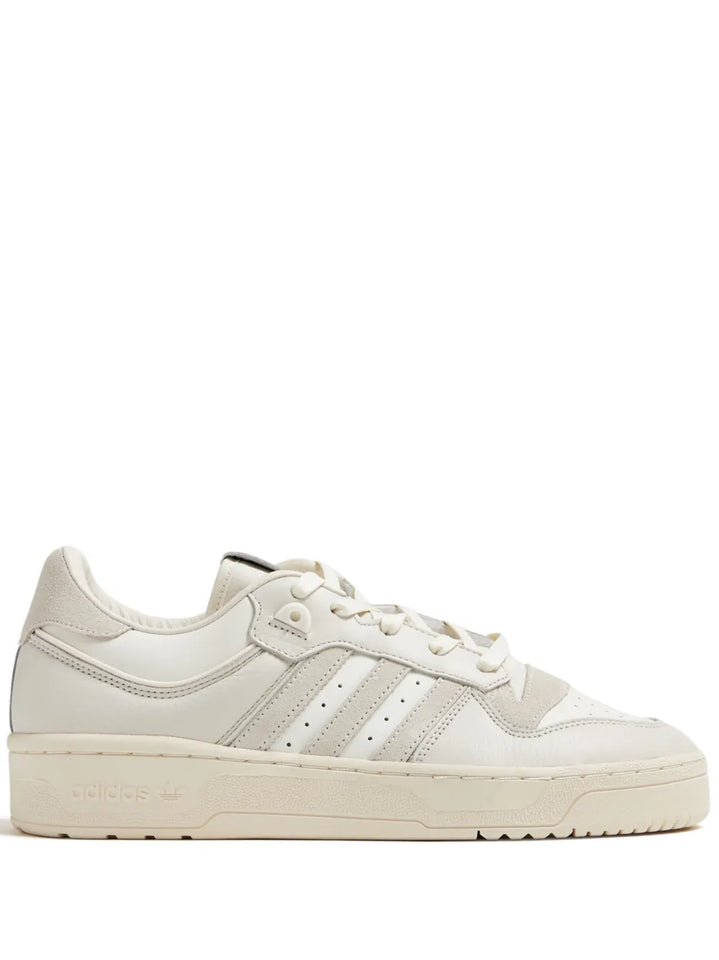adidas Rivalry 86 Lace-Up Sneakers — White/Beige — Size US M 9.5 - US W 11 — Front View